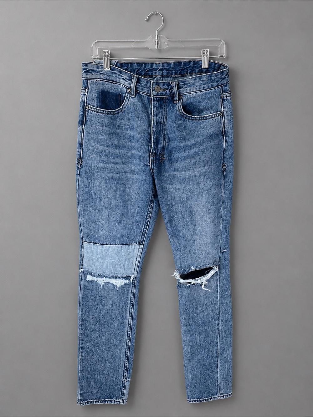 Ksubi Men’s Distressed Skinny Jeans Size 31 Light Wash Denim